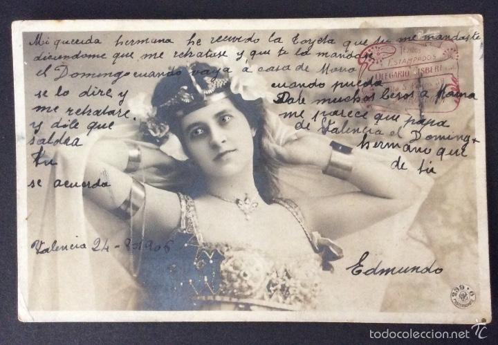 Postales: POSTAL ART NOUVEAU ACTRIZ VODEVIL AN&Oacute;NIMA FOTO REUTLINGER