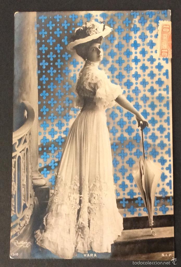 Postales: POSTAL ART NOUVEAU ARTISTA ACTRIZ VODEVIL KARA FOTO REUTLINGER