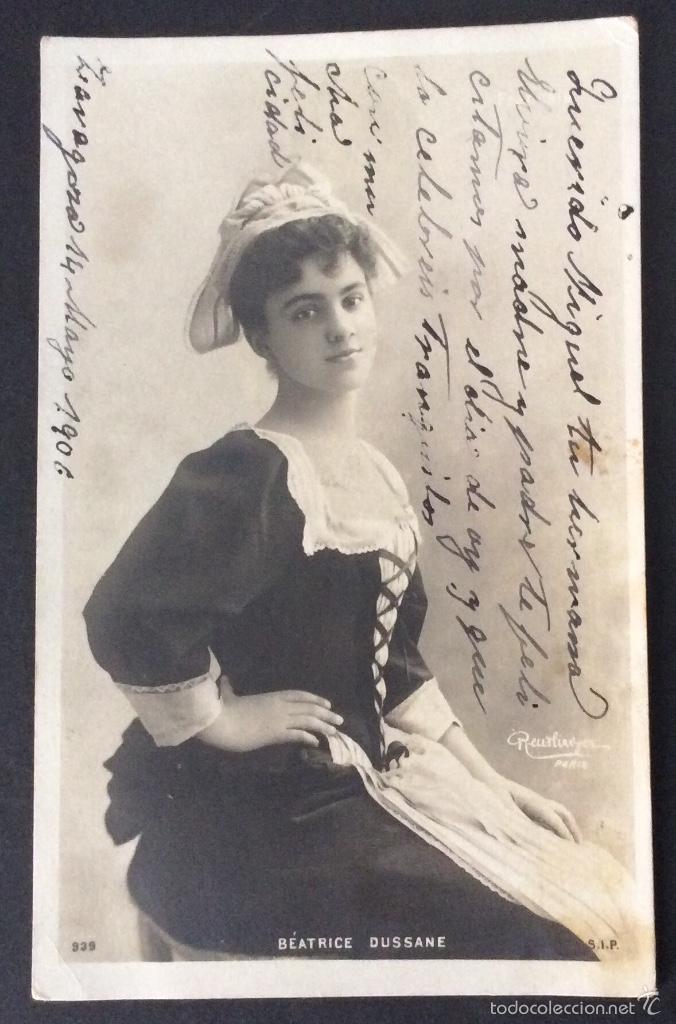 Postales: POSTAL ART NOUVEAU ARTISTA ACTRIZ BEATRICE DUSSANE FOTOGRAF&Iacute;A DE REUTLINGER