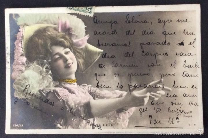 Postales: POSTAL ART NOUVEAU ACTRIZ TEATRO VODEVIL ANNA HELD FOTO REUTLINGER
