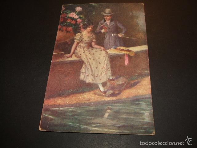 Postales: PAREJA ELEGANTE POSTAL 1910 - Foto 1