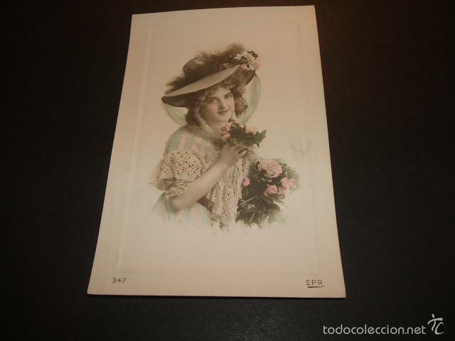 Postales: MUJER CON FLORES POSTAL 1905 - Foto 1