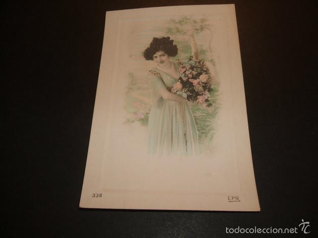 Postales: MUJER CON FLORES POSTAL 1905 - Foto 1