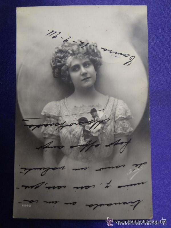 Postcards: ANTIGUA POSTAL. MUJER. CIRCULADA. A&Ntilde;O 1911