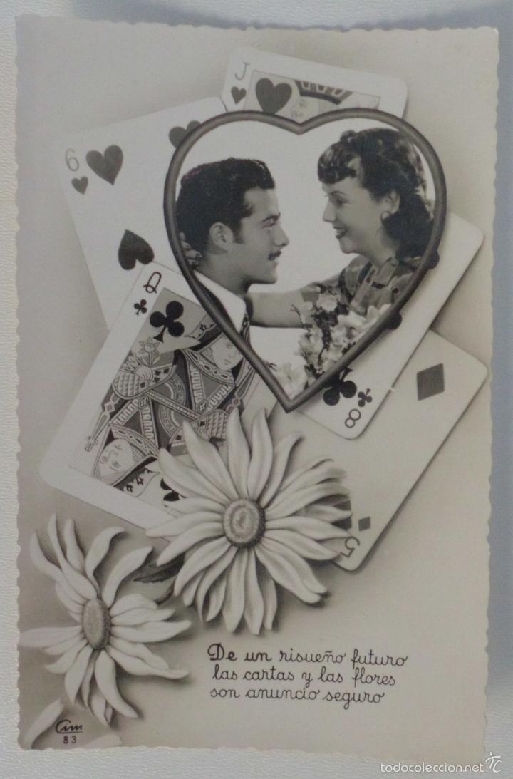 Cartoline: TARJETA POSTAL ENAMORADOS 1950