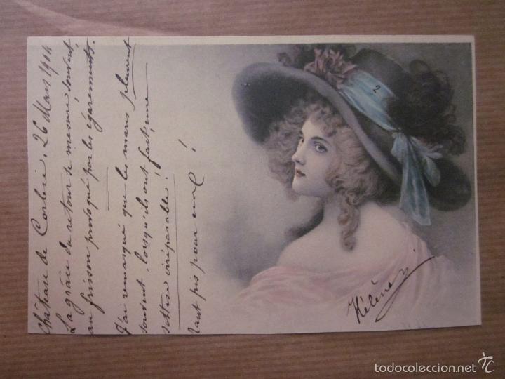 Postais: POSTAL SE&Ntilde;ORA SOMBRERO. M.M. VIENNE.