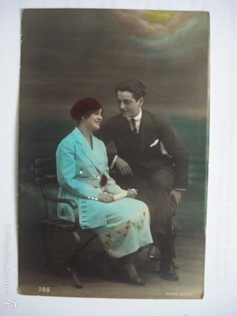 Postais: POSTAL ROMANTICA COLOREADA. ESCRITA.