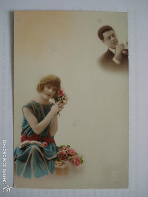 Postais: POSTAL ROMANTICA COLOREADA. ED. PC PARIS 820. ESCRITA.