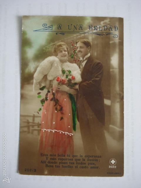 Cartoline: POSTAL ROMANTICA SERIE A UNA BELDAD. ESCRITA.