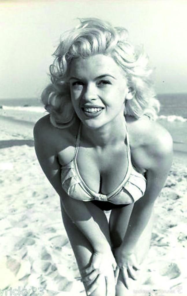 Cartoline: JAYNE MASNFIELD-Film star Pin Up PHOTO POSTCARD 9