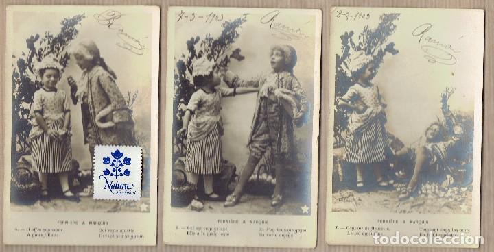 Postales: Fermi&egrave;re & Marquis - 4 - 6 - 7 - de 1903 - 3 postales