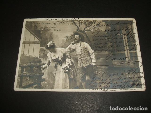 Postales: PAREJA EN EL CAMPO POSTAL 1905 - Foto 1