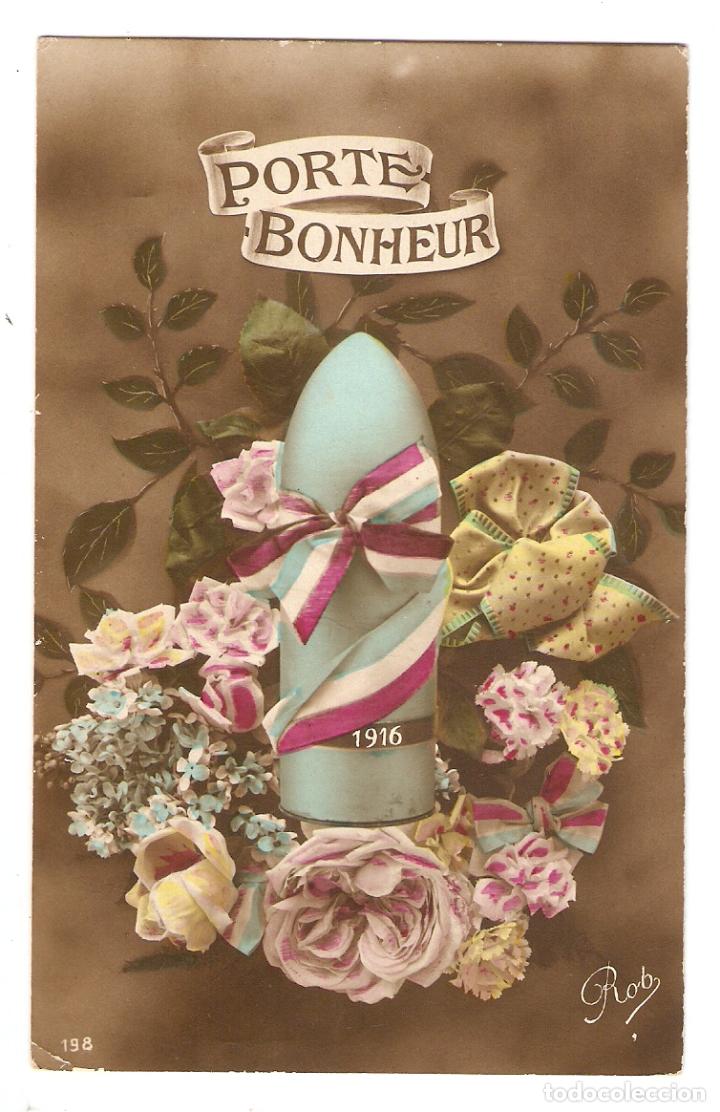 Postais: POSTAL - ROM&Aacute;NTICA - PORTE-BONHEUR (AMULETO) - ESCRITA SIN CIRCULAR CON FECHA 1916