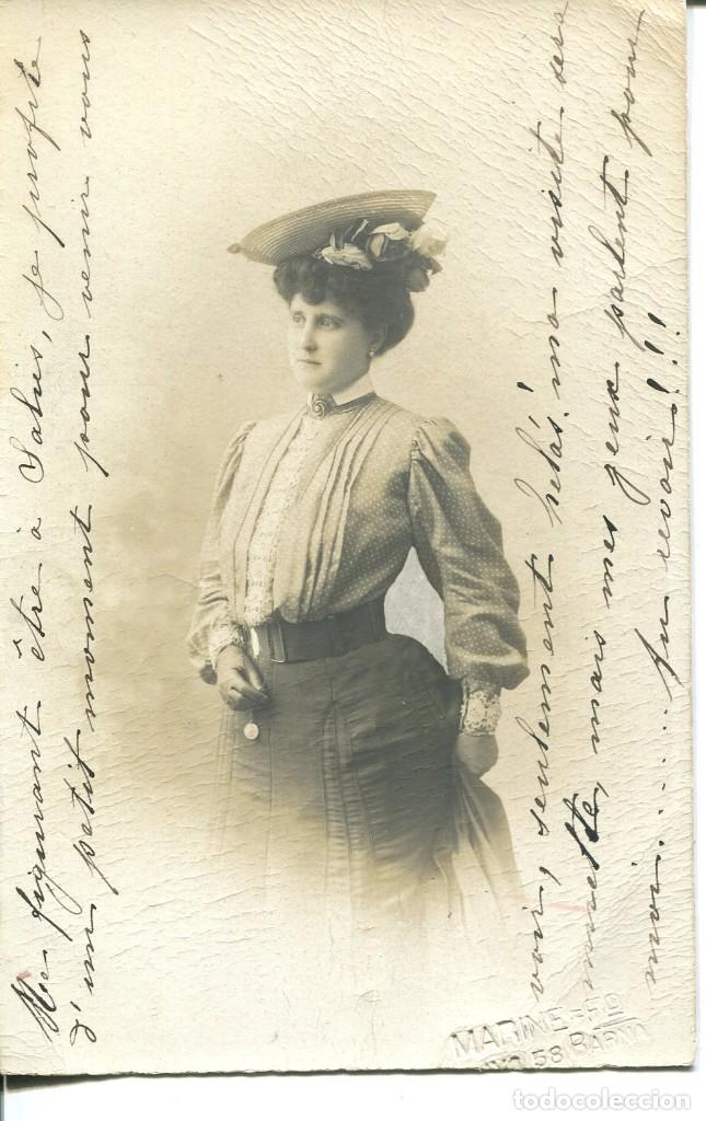 Postales: DAMA -FOT&Oacute;GRAFO MARINE - BARCELONA-