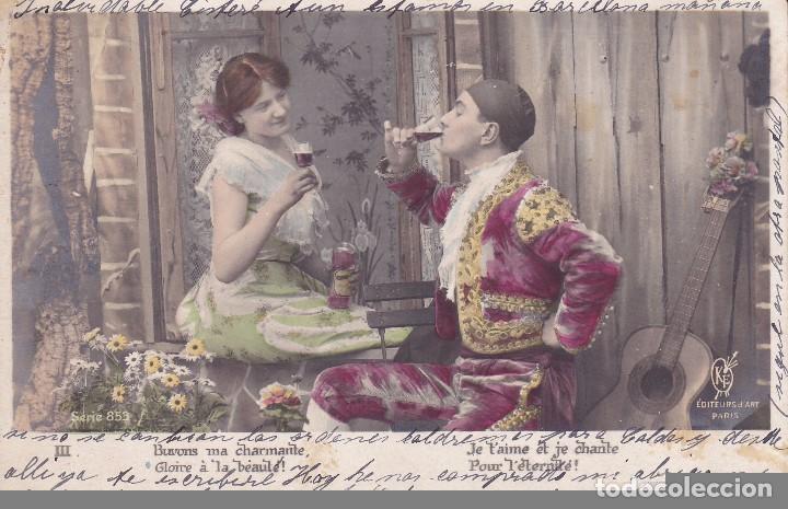 Postales: pareja principios siglo XX (escrita)