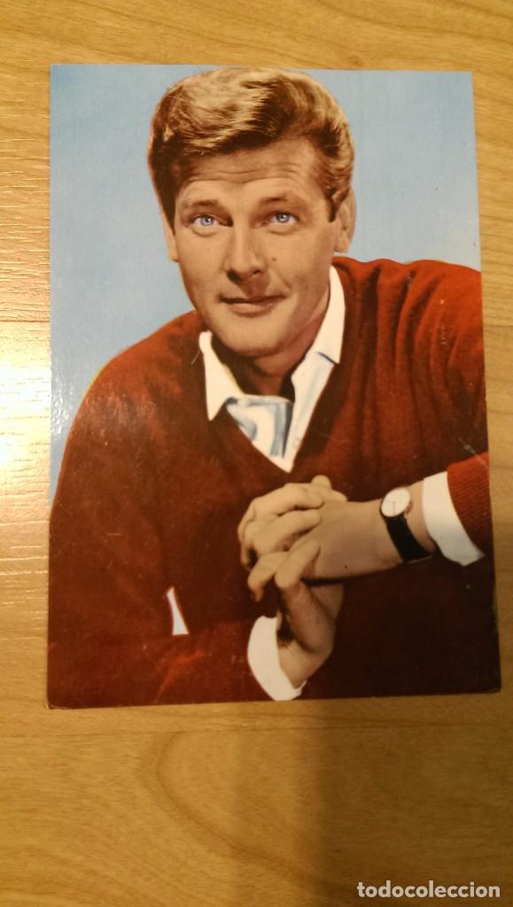 Postales: ANTIGUA POSTAL DE &laquo;ROGER MOORE&raquo; MANUSCRITA - Foto 1