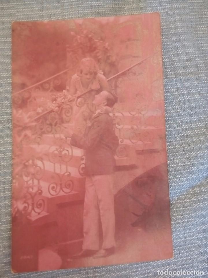 Postcards: postal romantica coloreada escrita