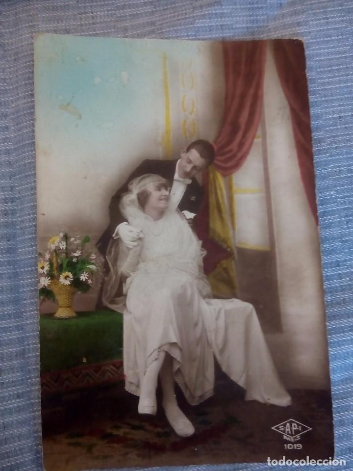 Postcards: postal romantica sepia