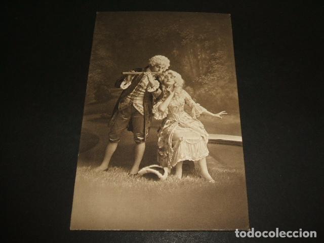 Postales: PAREJA DE MUSICOS POSTAL 1913 - Foto 1