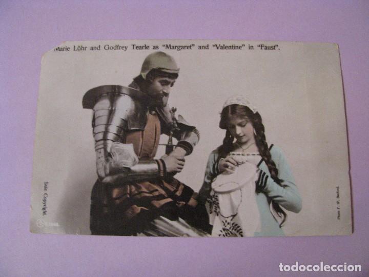 Postales: POSTAL DE LOS ACTORES MARIE L&Ouml;HR Y GODFREY TEARL. CIRCULADA. 1907.