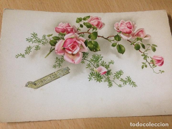 Postales: ANTIGUA POSTAL ROMANTICAS FLORES - Foto 1