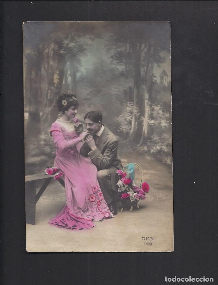 Postcards: Antigua postal. Romantica.
