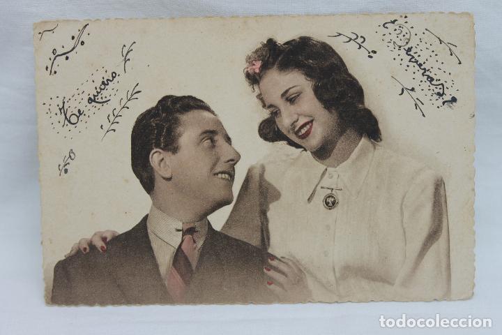 Postais: ANTIGUA POSTAL ROMANTICA A&Ntilde;O 40?