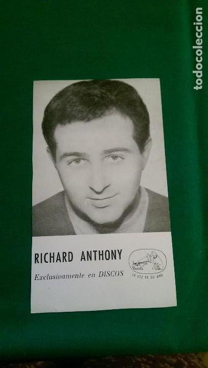 Postales: ANTIGUA POSTAL &laquo;RICHARD ANTHONY&raquo; - Foto 1