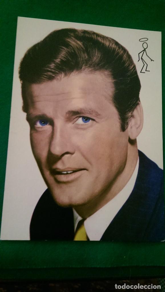Postales: ANTIGUA POSTAL &laquo;ROGER MOORE&raquo; EL SANTO - Foto 1