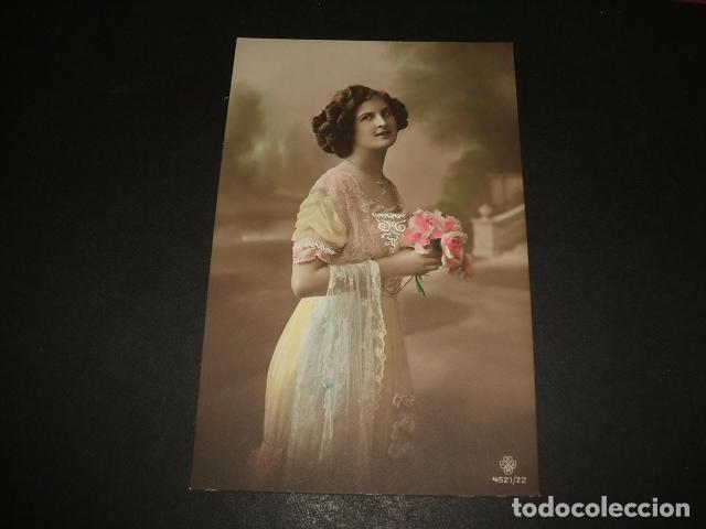 Postales: MUJER CON FLORES POSTAL 1912 - Foto 1