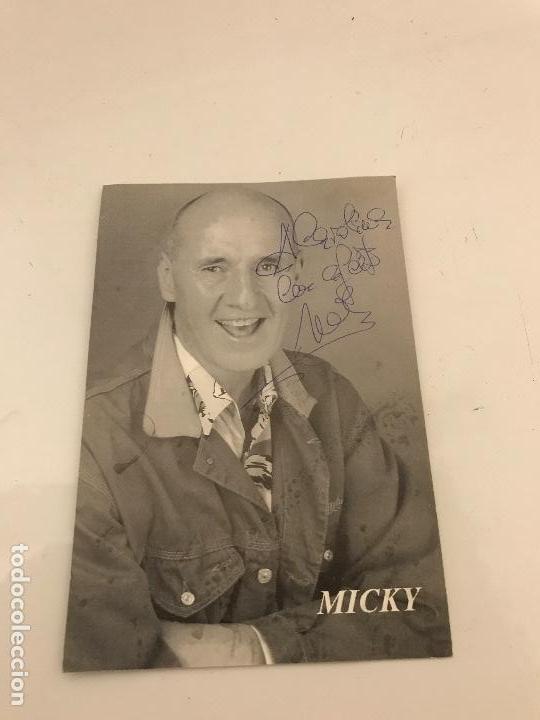 Postales: Micky, postal dedicada, firma original - Foto 1
