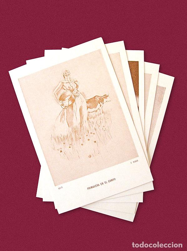 Postales: FEDERICO RIBAS - LOTE DE 5 POSTALES - Foto 1
