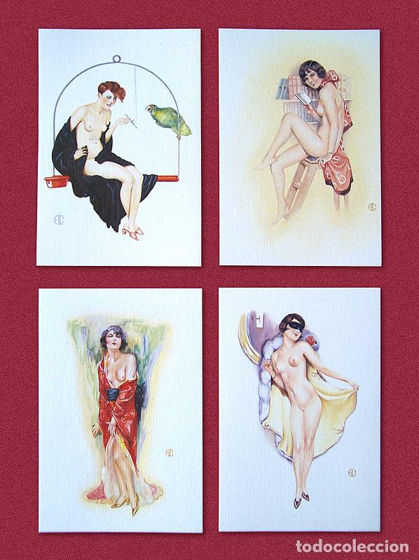Postales: LOTE DE 4 POSTALES BELLE EPOQUE - Foto 2