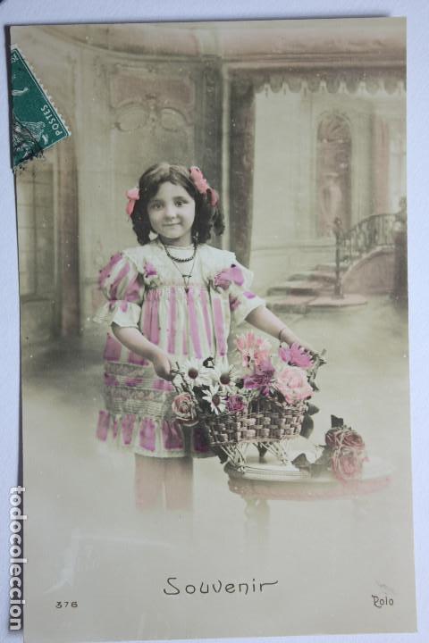 Cartoline: Postal ni&ntilde;a a&ntilde;os 10/20.