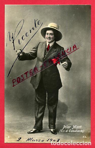 Postkarten: POSTAL ACTRIZ O CUPLETISTA , ANTIGUA , PILAR MARTI , ORIGINAL , P88054