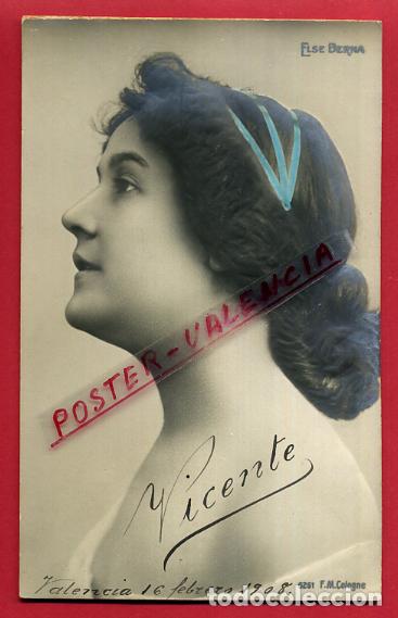 Postkarten: POSTAL ACTRIZ O CUPLETISTA , ANTIGUA , ELSE BERNA , CON RELIEVE , ORIGINAL , P88069