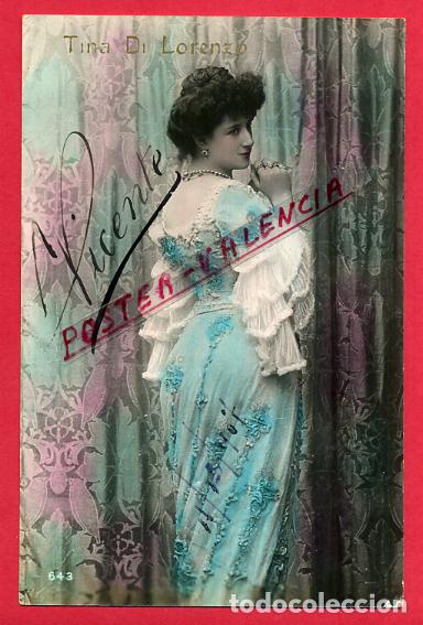 Postales: POSTAL ACTRIZ O CUPLETISTA , ANTIGUA , TINA DI LORENZO , ORIGINAL , P88194