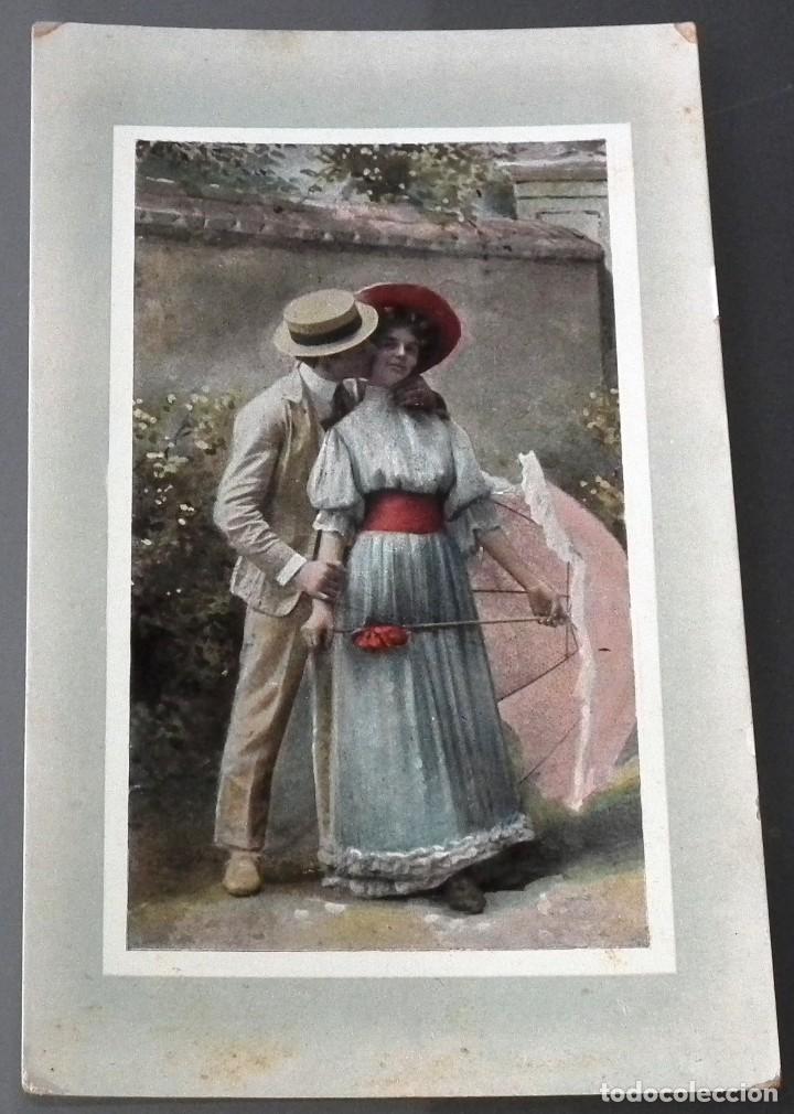 Postales: POSTAL ROM&Aacute;NTICA SERIE GALANES Y MUJERES