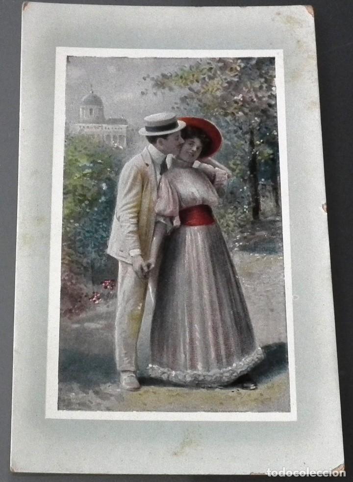 Postales: POSTAL ROM&Aacute;NTICA SERIE GALANES Y MUJERES