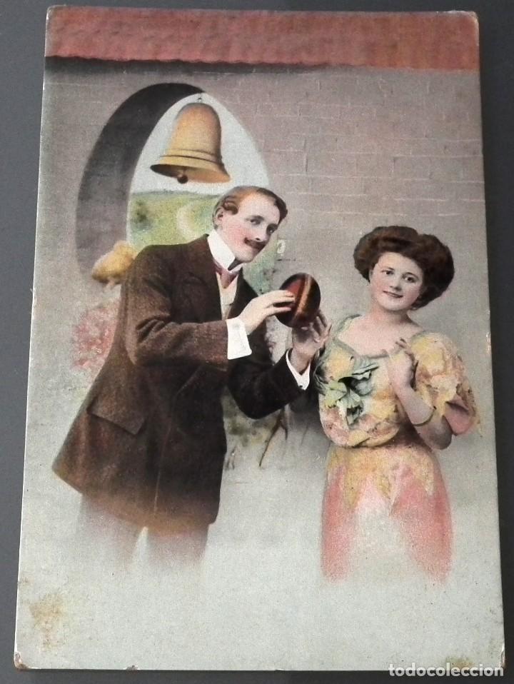 Postales: POSTAL ROM&Aacute;NTICA SERIE GALANES Y MUJERES
