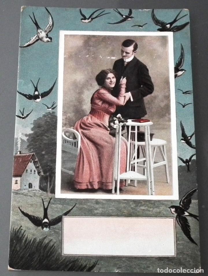 Postales: POSTAL ROM&Aacute;NTICA SERIE GALANES Y MUJERES
