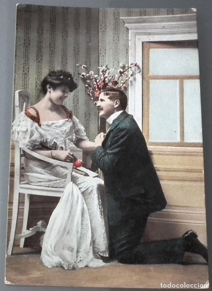 Postales: POSTAL ROM&Aacute;NTICA SERIE GALANES Y MUJERES