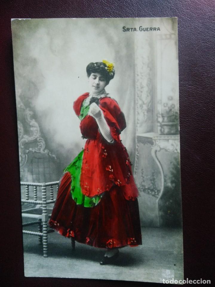 Postales: SE&Ntilde;ORITA GUERRA.  SIN CIRCULAR. - Foto 1