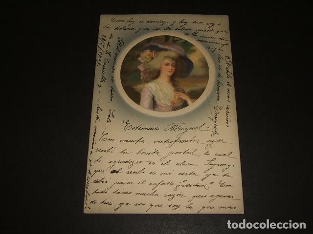 Postales: MUJER ELEGANTE POSTAL 1909 - Foto 1