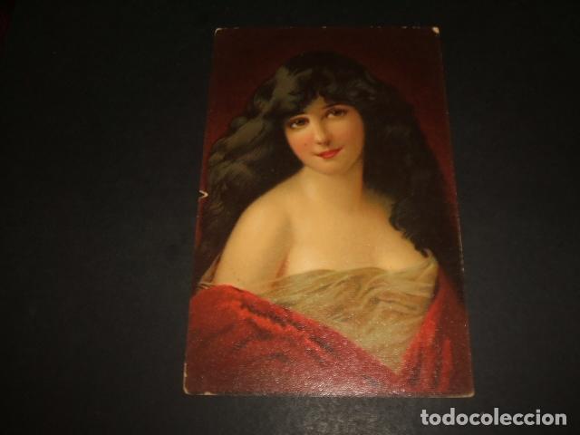 Postales: MUJER ELEGANTE POSTAL ILUSTRADA - Foto 1