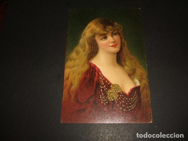 Postales: MUJER ELEGANTE POSTAL ILUSTRADA - Foto 1