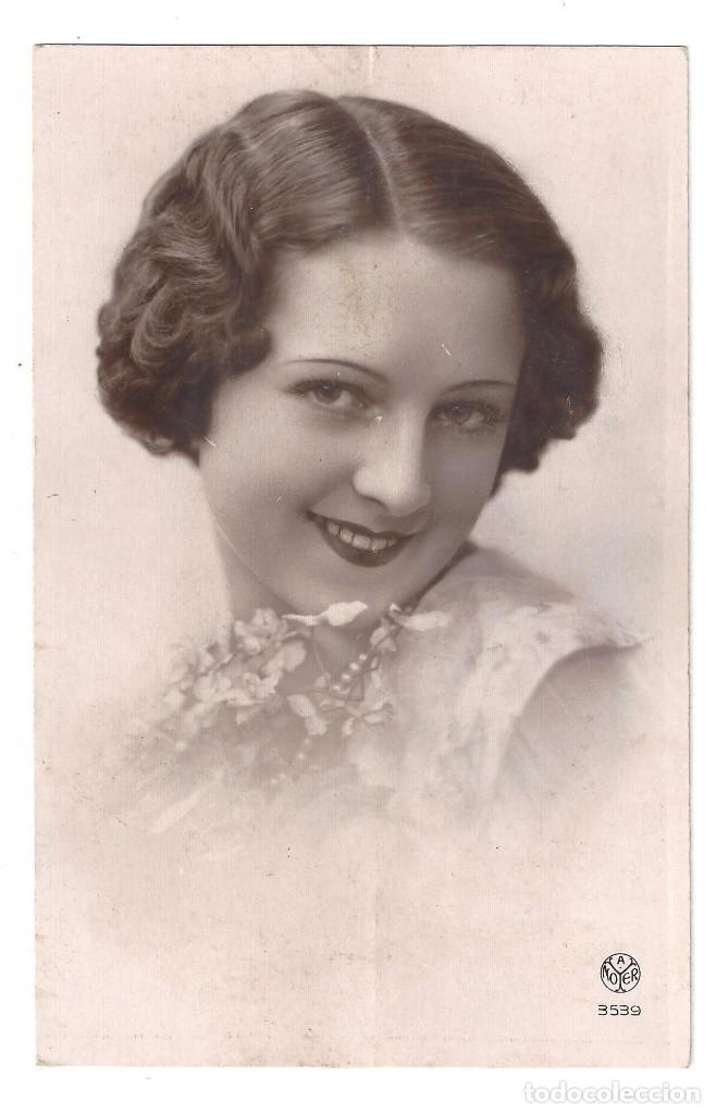 Postkarten: POSTAL ROM&Aacute;NTICA ANTIGUA- MUJER. NOYER N&ordm; 3539. FRANCE. ESCRITA- 1936