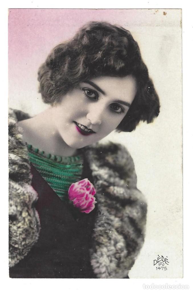 Postcards: POSTAL ROM&Aacute;NTICA ANTIGUA COLOREADA- MUJER. D&Eacute;D&Eacute; N&ordm; 1475. FRANCE- SIN CIRCULAR (A&Ntilde;OS 20)