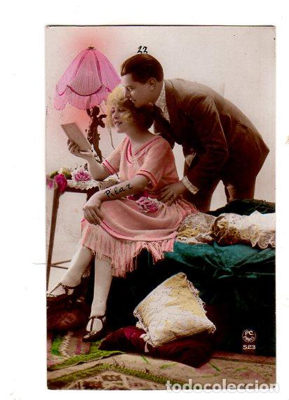 Postais: TARJETA POSTAL DE GALANTES Y MUJERES.
