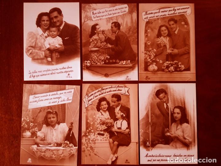 Postales: 6 POSTALES GALANTE PAREJAS REEDICI&Oacute;N COLECCI&Oacute;N PERLA NUEVO